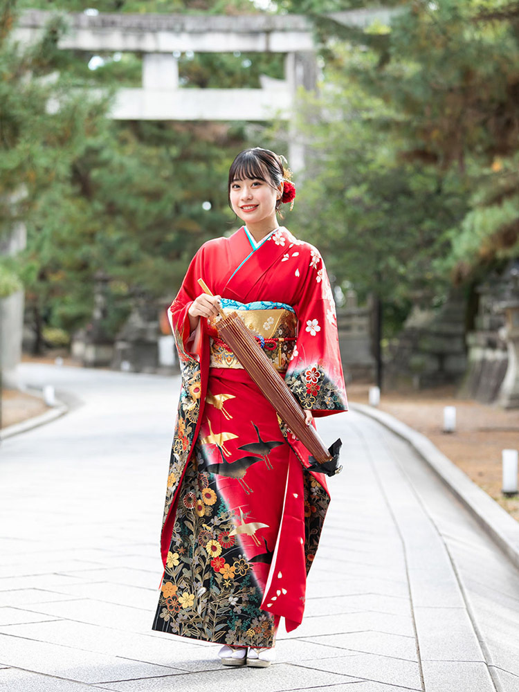 前撮り成人式北野天満宮可愛い